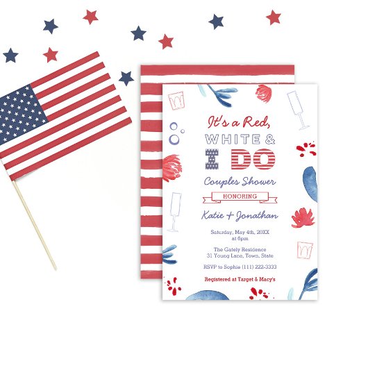 Red White en ik doen Bachelorette Party Vrijgezell Kaart