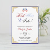 Red White en ik doen een Amerikaanse patriottische Kaart (Staand voorkant)