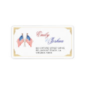 Red White en ik doen een patriottische bruiloft op Etiket (Voorkant)