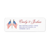 Red White en ik doen een patriottische bruiloft op Etiket (Voorkant)