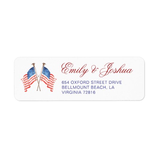 Red White en ik doen een patriottische bruiloft op Etiket (Voorkant)