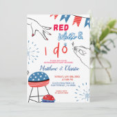 Red White en ik doen een uitnodiging voor een verl (Staand voorkant)