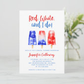 Red White en ik doen op 4 juli Vrijgezellenfeest Kaart (Staand voorkant)