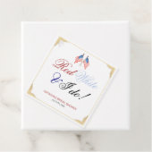 Red White en ik doen patriottisch Vrijgezellenfees Bedankjes Labels (In situ)