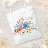 Red White en ik doen patriottisch Vrijgezellenfees Bedankzakje (Geknipt)