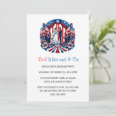 Red White en ik doen patriottische 4th of July bru Kaart (Staand voorkant)