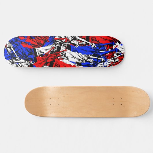 Red White en Liberty Persoonlijk Skateboard (Horizontaal)