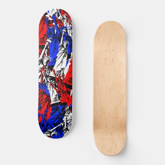 Red White en Liberty Persoonlijk Skateboard (Voorkant)