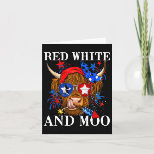 Red White en Moo Patriotic Koe Verenigde Staten vl Kaart