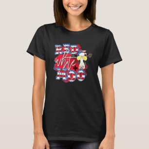 Red White en Moo Patriottische Koe USA Flag 4 juli T-shirt