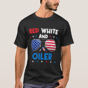 Red White en Oiler Sungles 4 juli Amerika FL T-shirt