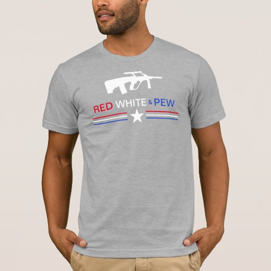 Red White en Pew Patriotic T-shirt (Voorkant)