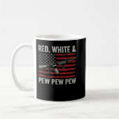 Red White en Pew - Patriottic Pro Pistool AR15 Rif Koffiemok (Links)
