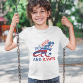 Red White en Rawr 4 juli Dinosaur Kind T-shirt