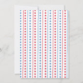 Red White en Two Birthday Invitation Kaart (Achterkant)