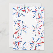 Red White en Two Birthday Invitation Kaart (Achterkant)