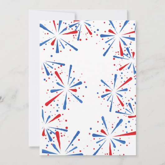 Red White en Two Birthday Invitation Kaart (Achterkant)