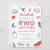 Red White en TWO Outdoorn, 2e verjaardag Kaart (Voorkant)