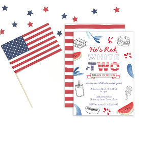 Red White en TWO Outdoorn, 2e verjaardag Kaart