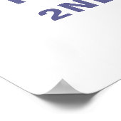 Red White en TWO Unisex 2e verjaardag Poster (Hoek)