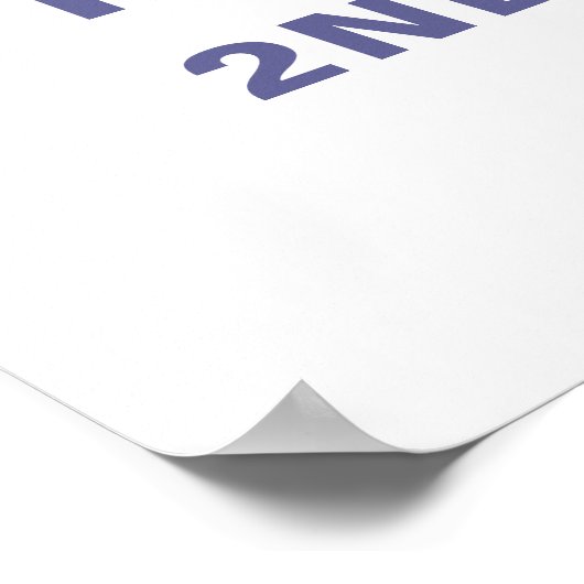 Red White en TWO Unisex 2e verjaardag Poster (Hoek)