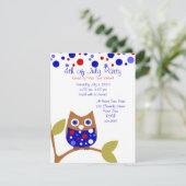 Red White en Who Owl Kaart (Staand voorkant)