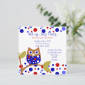 Red White en Who Owl Kaart (Staand voorkant)