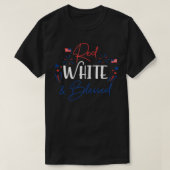 Red White en zegend op 4 juli Patriottisch Amerika T-shirt (Design voorkant)