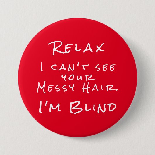 Red White Eye Doctor Joke Button (Voorkant)