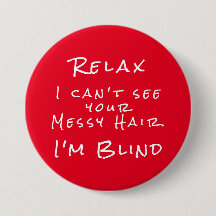 Red White Eye Doctor Joke Button