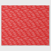 Red White Fa La La Cadeaupapier (Vlak)