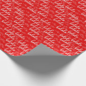 Red White Fa La La Cadeaupapier (Hoek)