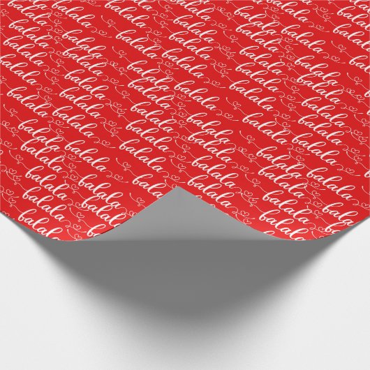 Red White Fa La La Cadeaupapier (Hoek)