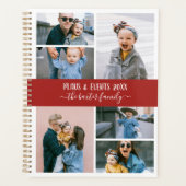 Red White Family Foto Collage Planner (Voorkant)