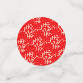 Red White Festive Ho Ho Kerstfeestdag Confetti (Kleine voorkant)