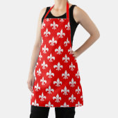 Red White Fleur-de-lis Schort (Insitu)