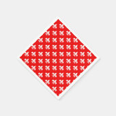 Red White Fleur-de-lis Servet (Hoek)