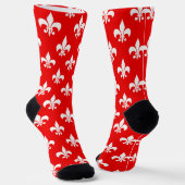Red White Fleur-de-lis Sokken (Gebogen)