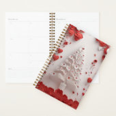 Red & White Floral Handmade‑Style Art Design Planner (Display)