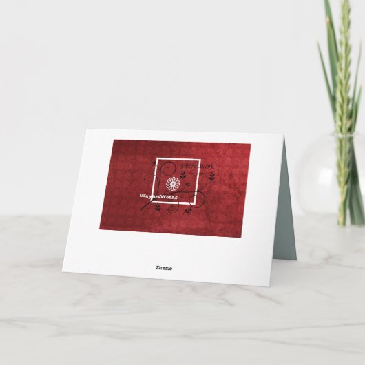  Red White Floral Happy Moederdag Kaart