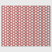 Red White Floral Swirl Pattern giftwitpapier Cadeaupapier (Vlak)
