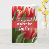 Red White Flower Thank You Card Kaart (Gele Bloem)