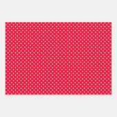Red & White Fun & Unique Stripes & Polka Dots Inpakpapier Vel (Voorkant 3)
