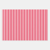 Red & White Fun & Unique Stripes & Polka Dots Inpakpapier Vel (Voorkant 2)
