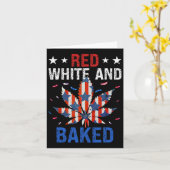 Red White Funny Baked Weed  Kaart (Gele Bloem)
