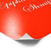 Red & White Funny Slogan Epiphany Foto Afdruk (Hoek)