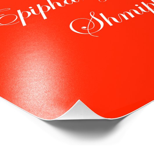 Red & White Funny Slogan Epiphany Foto Afdruk (Hoek)