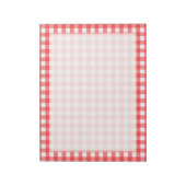 Red White Gingham Check Pattern Notitieblok (Linkerzijde)