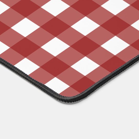 Red White Gingham Check Pset Bureaumat (Hoek)