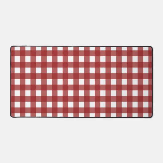 Red White Gingham Check Pset Bureaumat (Voorkant)